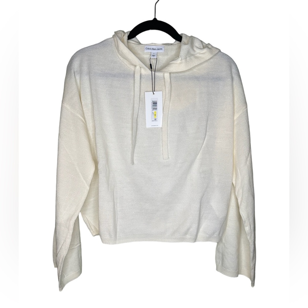 Calvin Klein Jeans Petite Pullover Hoodie Cream
